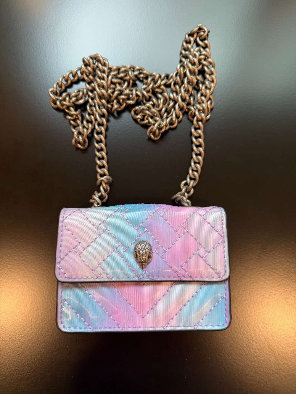 Kurt Geiger London Micro Quilted Chain Crossbody Bag